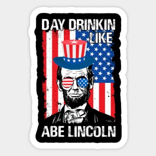 Funny 4th of July Lincoln Sticker